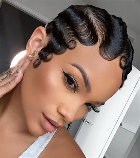 short hair with finger waves|fingerwaves skip waves hair style.